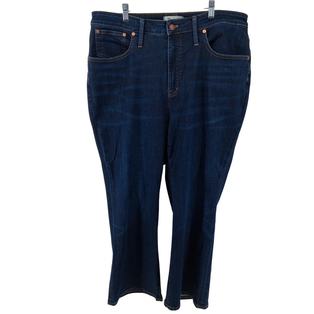 Madewell Curvy Cali Demi-Boot Jeans Womens 18W (36x25) Dark Wash Blue Short